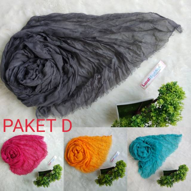 PROMO (50rb=4pcs) Pashmina Kusut