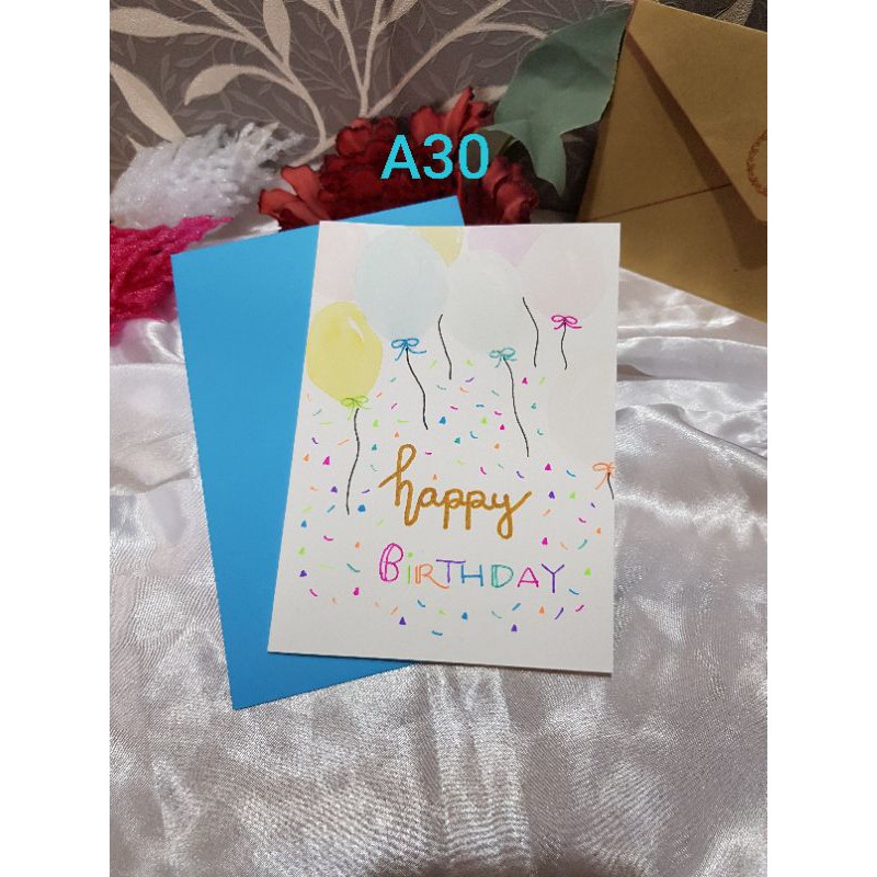 Birthday Card Baloon Custom/Kartu ucapan ulangtahun