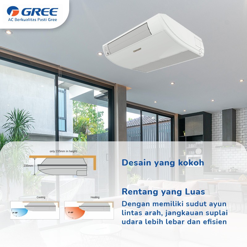 GREE AC Floor Ceiling 3PK GU71ZD/A-K / 3 PK U-Match Series