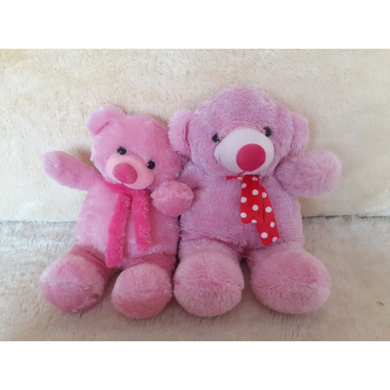 BONEKA BERUANG SYAL POLKA / BONEKA TEDDY LUCU TERMURAH TERLARIS SYAL POLKADOT