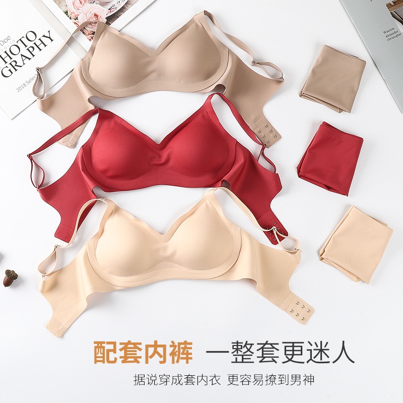 KINDSTORE❤ |One LICA Set Bra dan Celana Dalam Mulus untuk Wanita Push Up