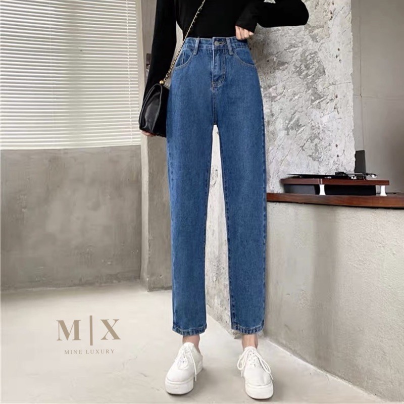 [CLEARANCE SALE] JEANS  BOYFRIEND CELANA WANITA CEWEK HIGHWAIST PANJANG BAGGY DENIM HW KULOT MX800