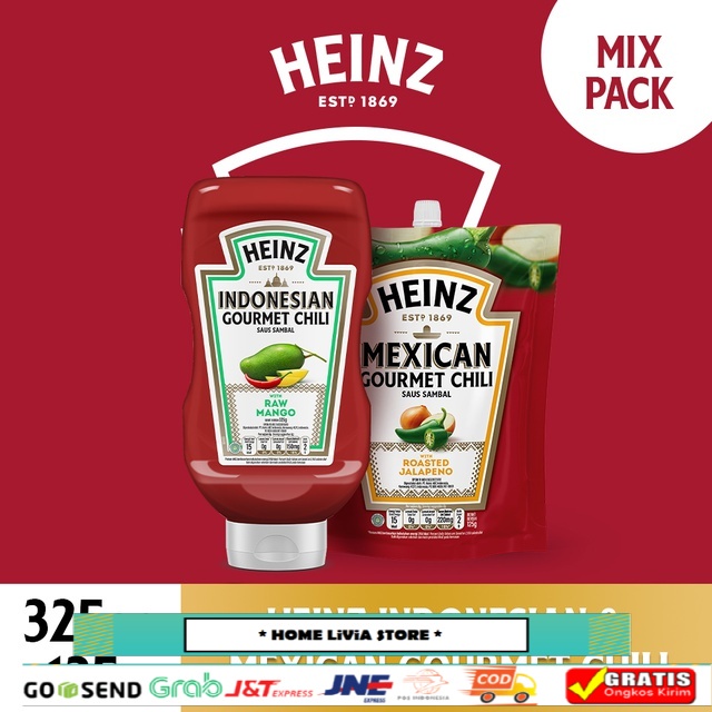 

HEINZ Bundling Sambal Indonesia 325g & Sambal Meksiko 125g