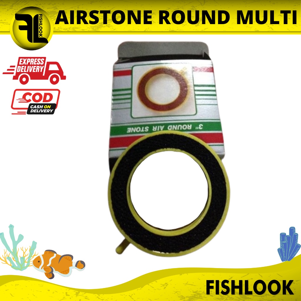 Batu Aerator Ring Donat Bulat 3 inch Multi Airstone Round Batu Multi