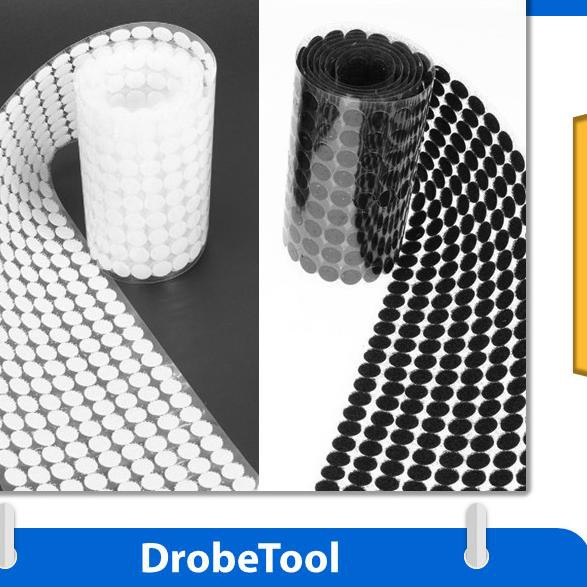 

❄ Velcro Tape Bulat Sticker Double Side Perekat Adhesive Serbaguna - Hitam, 1 CM x 1 CM ➼