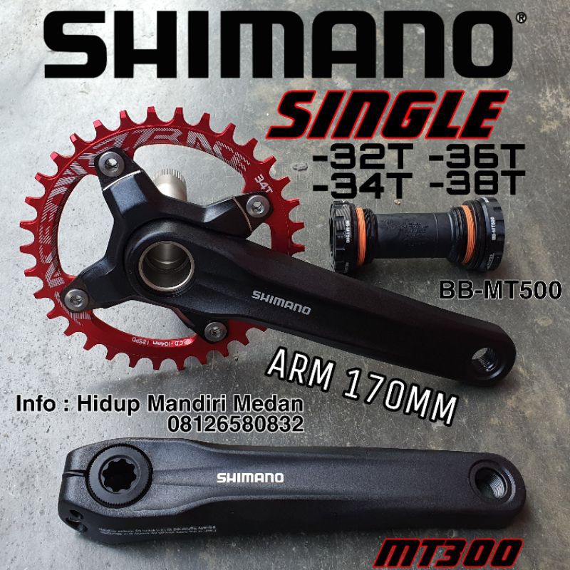 Crank HT2 Single Narrow Wide Shimano MT300