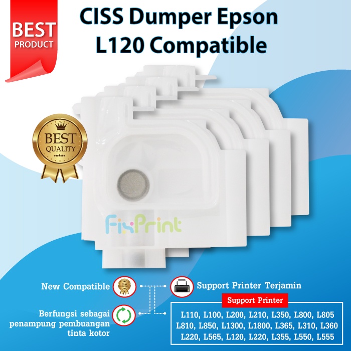 Cartridge Tinta CISS Epson L120 L121 L210 L220 L310 L360 Dumper Damper L380 L405 L485 L550 L555 L565