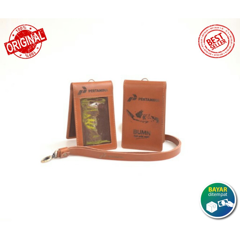 

ID Card Kulit Pertamina 100% Kulit Sapi Asli Gratis Tali Kulit Model Terbaru