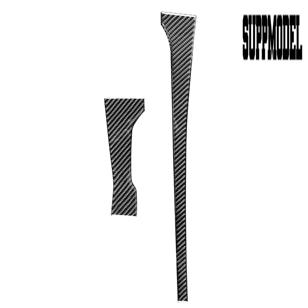 Suppmodelx &lt; 2Pcs / Set Stiker Strip Carbon Fiber Kuat Mudah Dipasang Untuk Dekorasi Interior Mobil Toyota Tundra 2014-2018