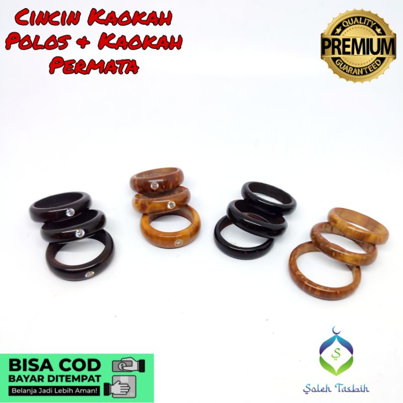 Cincin Kokka/Kaukah Asli, Motif Polos &amp; Motif Permata