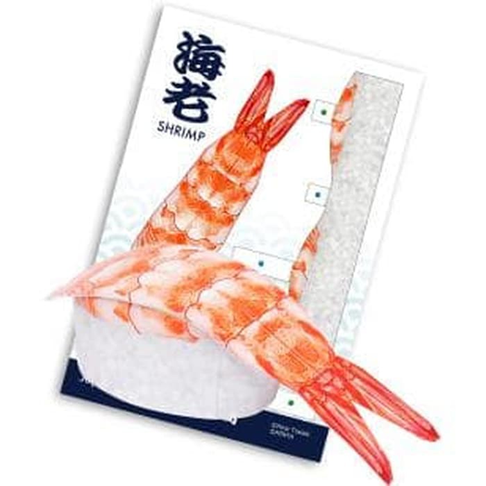 DIY Papercraft Replika Makanan Sushi Udang