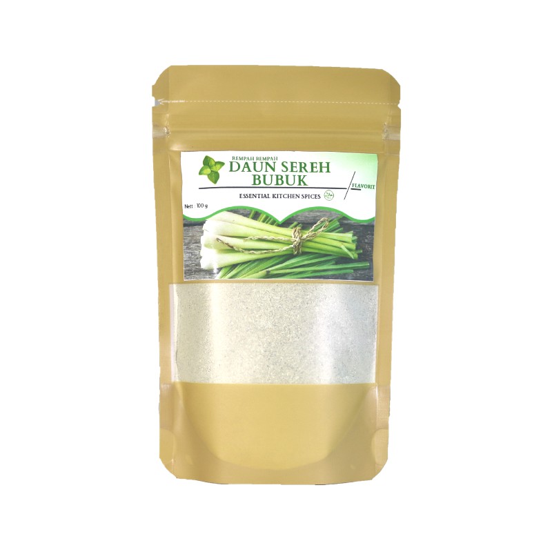 Daun Sereh Wangi Serai Bubuk Murni Lemongrass Rempah Bahan Pokok Dapur Kering Organik Herbal Asli