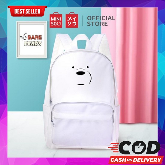 Tas Sekolah Anak Laki Laki Sd Smp Sma Ransel Kerja Original Tas Sekola Miniso Official We Bears Back