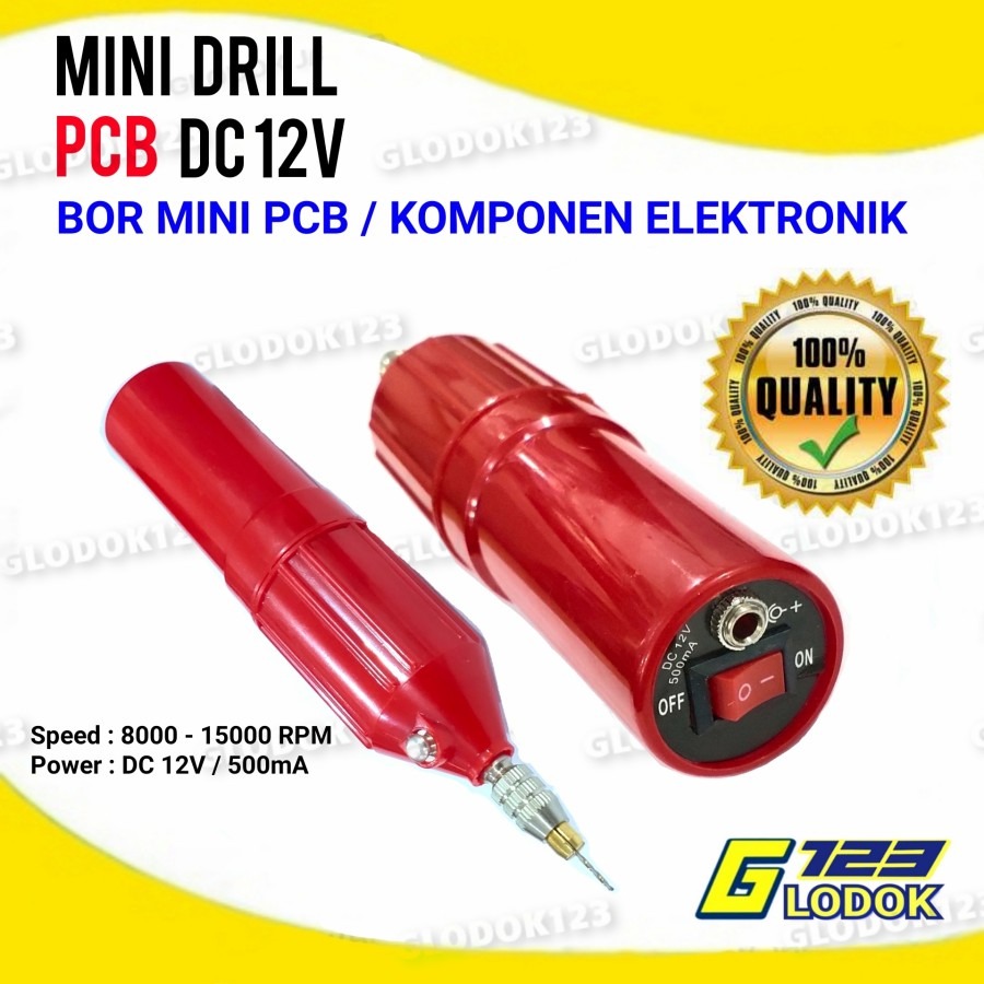 Bor Mini Drill PCB Alat Pelubang Komponen Elektronik AD12