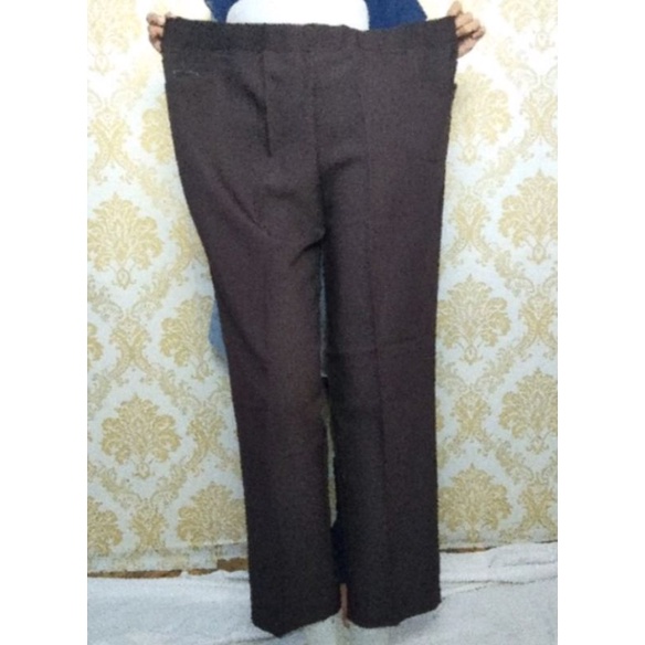 CELANA BAHAN WANITA PINGGANG KARET BIG SIZE