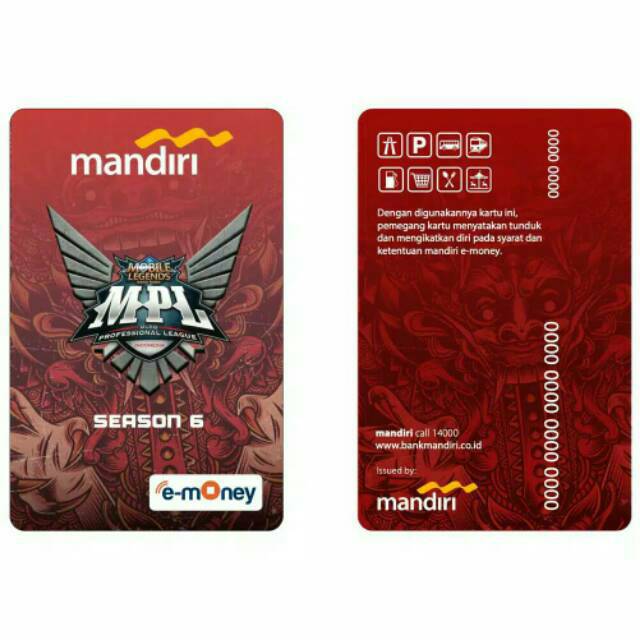 Mandiri eMoney MOBILE LEGENDS ORI /Like eTOLL Tapcash Flazz or Brizzi