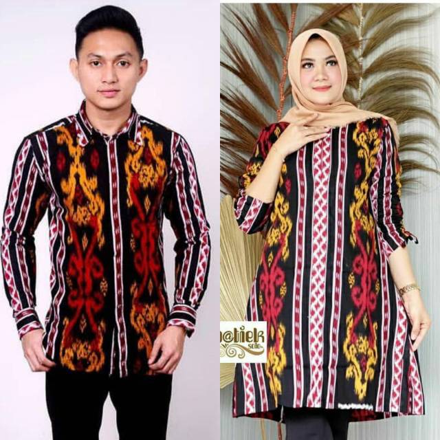 Batik Couple keluarga sania ruffle ori ndoro jowi dnt mataram Sarimbit keluarga seno biru murah