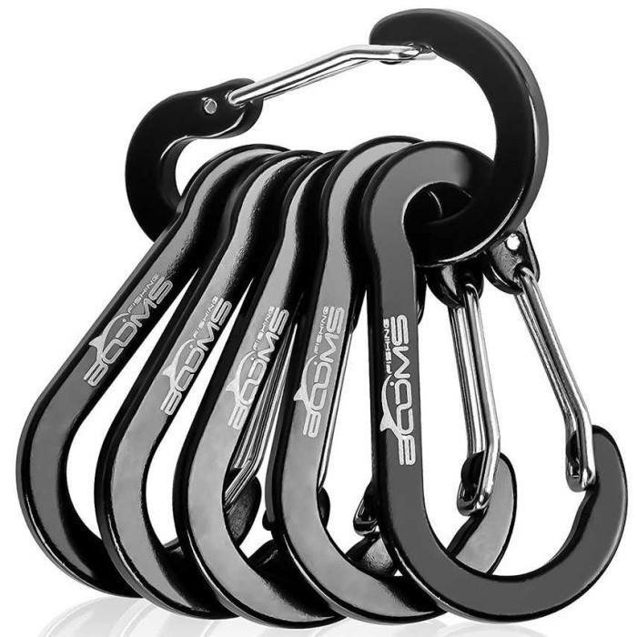 Karabiner Carabiner Isi 6 PCS Aluminium Alloy ACOMPS Gantungan