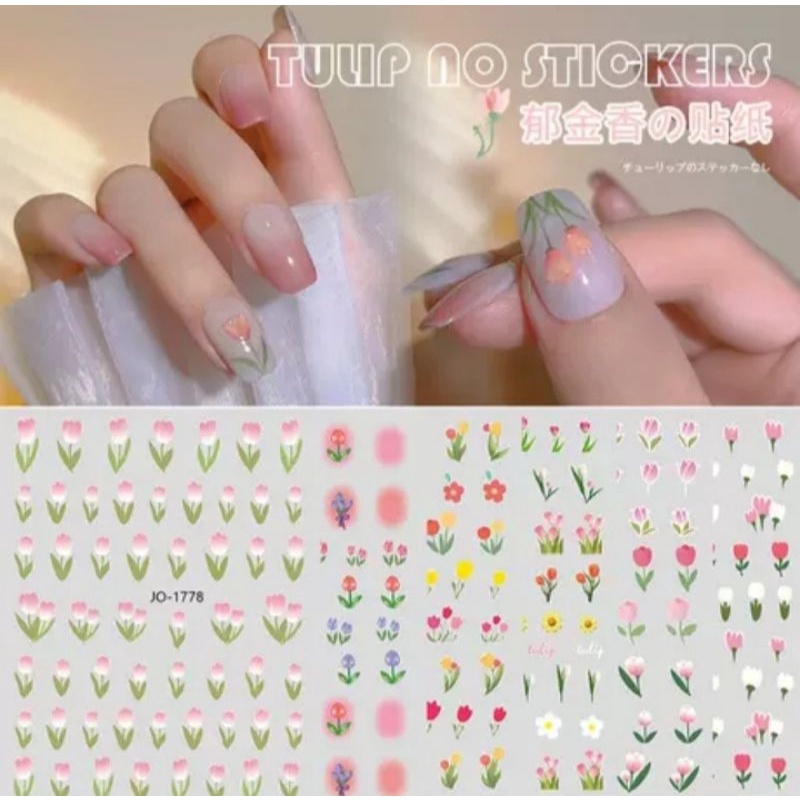 Sticker Kuku Bunga untuk Hiasan Nail Arts/Dekorasi Nail Arts/Flower Sticker