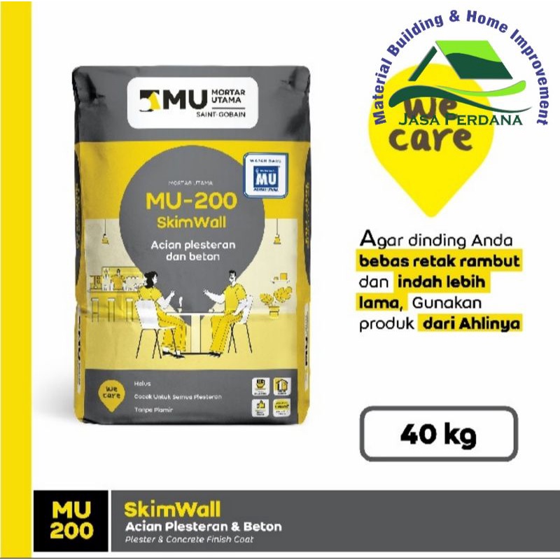 MU-200 Mortar Utama Plaster Acian Dan Beton Berkualitas