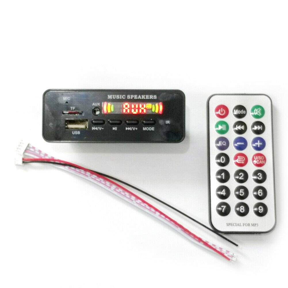 Car Bluetooth 5.0 MP3 Player Decoder Board Audio Module USB AUX TF FM Radio Remote Speaker