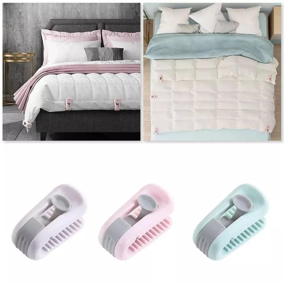 Klip Penjepit Sprei Selimut Quilt Cover Holder Kasur Clip Tirai Gorden