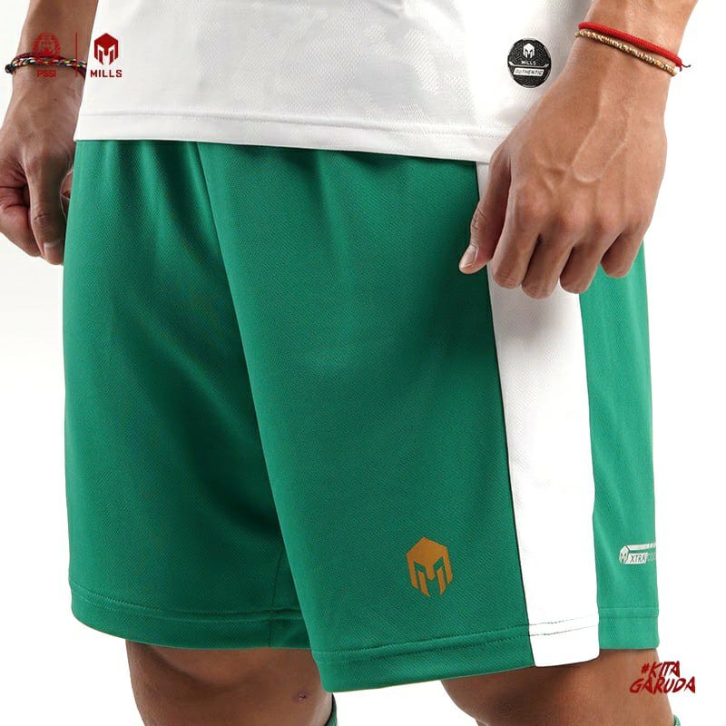 JERSEY TIMNAS GARUDA INDONESIA 2020 MILLS 3018GR CELANA BOLA PENDEK FOOTBALL SHORT AWAY ORIGINAL