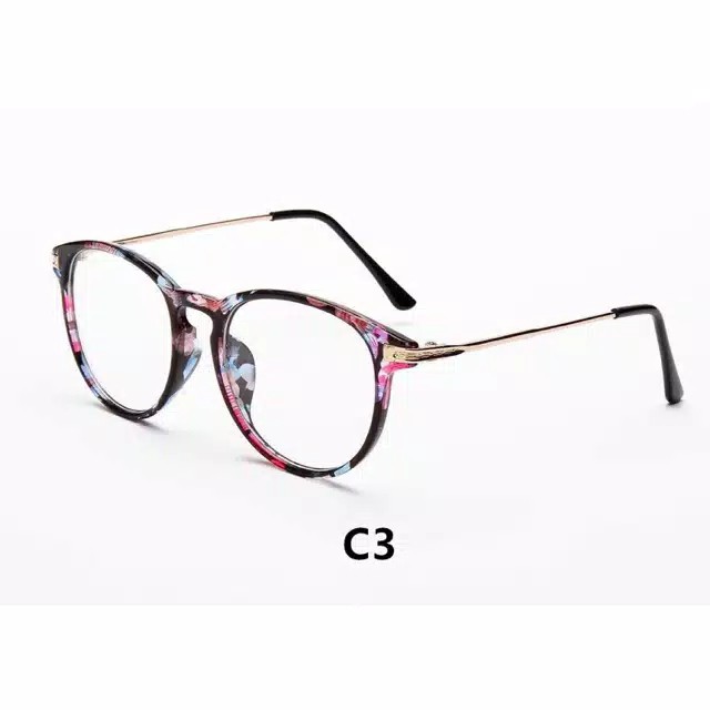 (COD) Kacamata Bingkai Optik Retro Anti Radiasi Sunglasses MALL SHOPPING