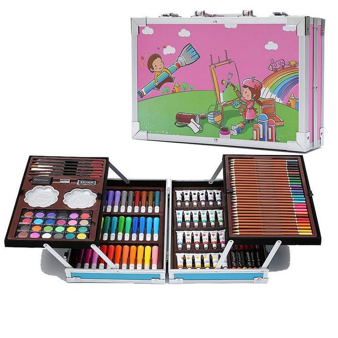 

Cuci Gudang Awal Tahun CRAYON ART SET 145PCS / KOPER SET CRAYON MEWARNAI / ALAT TULIS ANAK - PINK