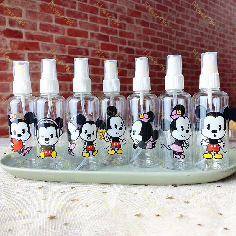 We Flower 50ML/100ML Plastic Cartoon Spray Bottle XO Kitty Winnie Rabbit Portable Travel Size Bottles Container