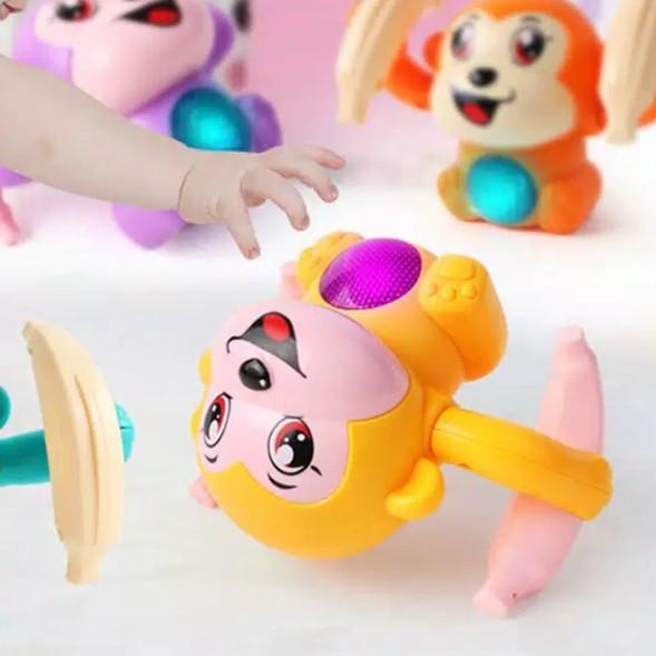 Happy Flip Little Monkey Baby Voice Control Monyet Tumbling Sensor