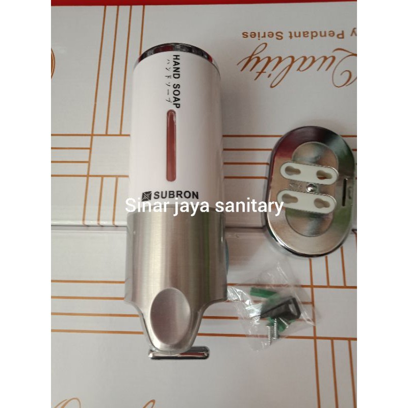 Soap dispenser subron single white / Tempat sabun cair putih