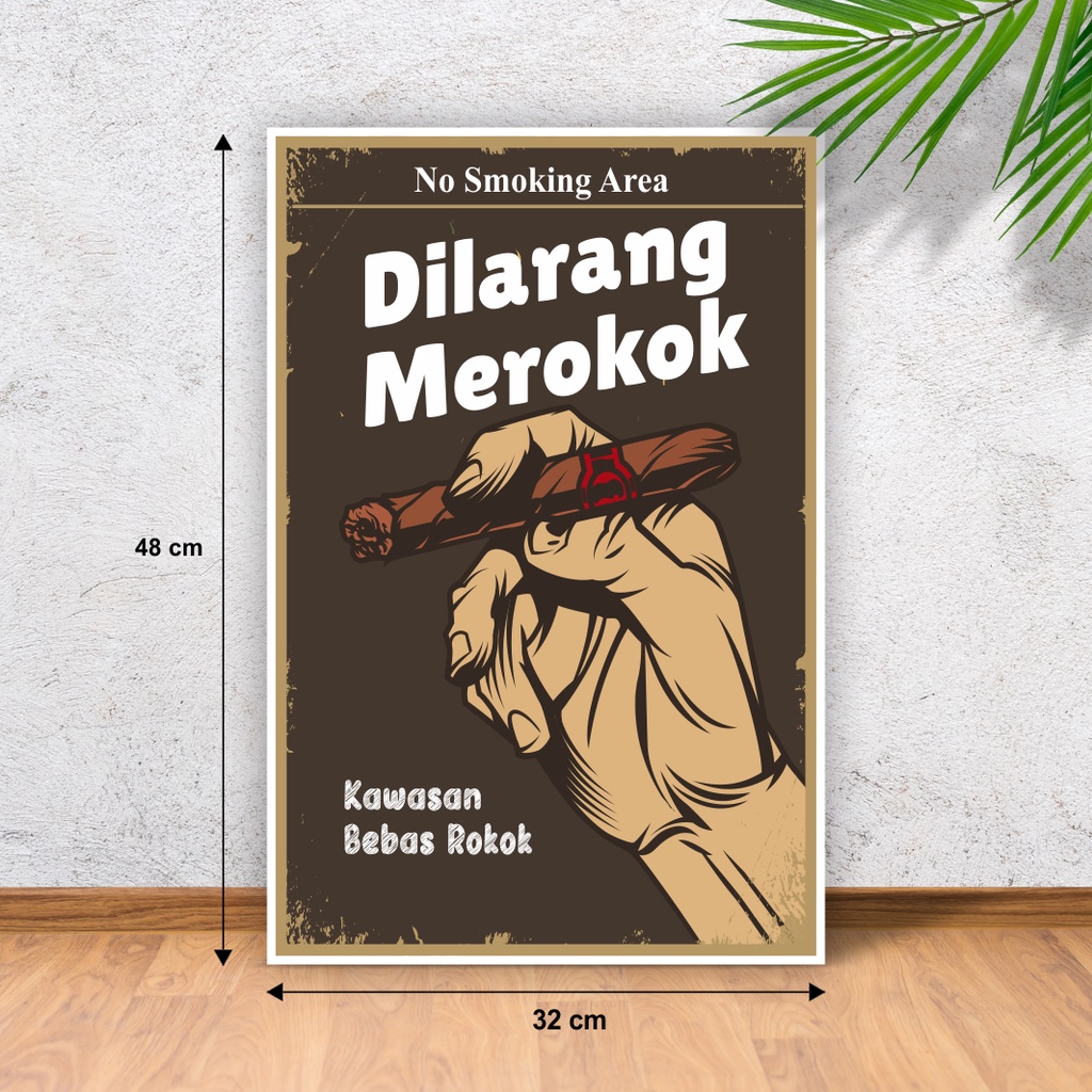 Poster dilarang Merokok Gaya Retro Aesthetic