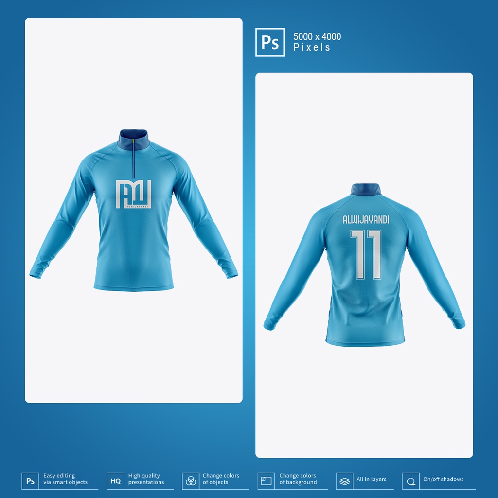MOCKUP JERSEY SEPEDA LENGAN PANJANG - RESOLUSI 5000x4000 Pixels