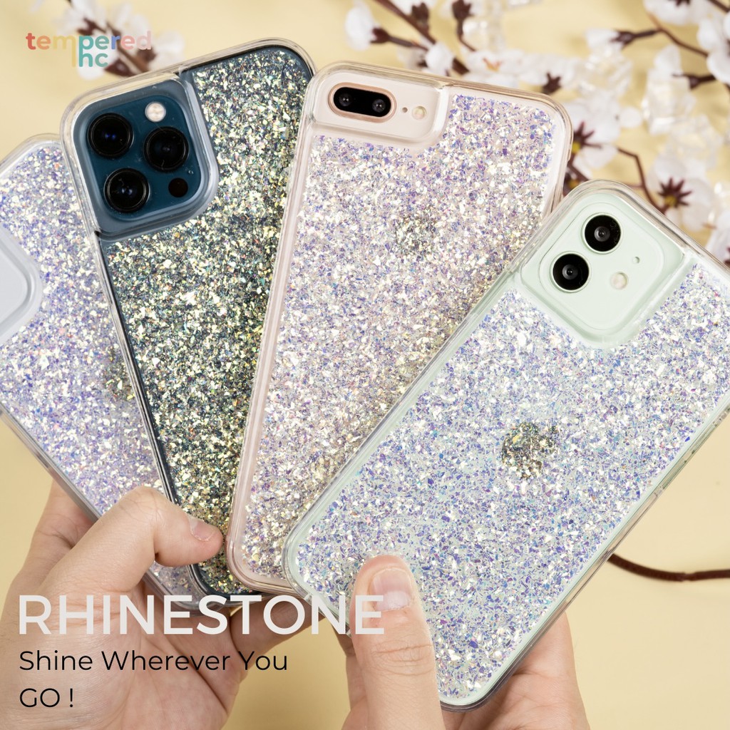 NEW !! RHINESTONE Iphone Case ( Ready stock Iphone 7 - 12 pro max )