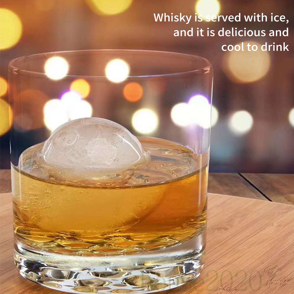 (House2020) Cetakan Es Batu Bentuk Bulat 4 Sekat Bahan Silikon Untuk Pesta / Pub