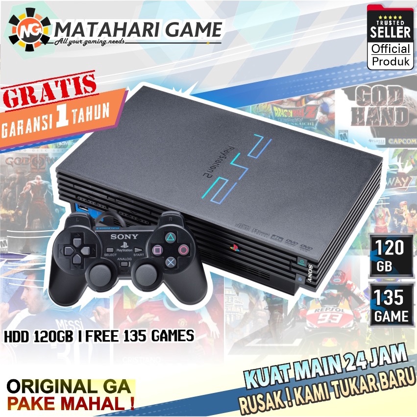 Sony PS2 Hardisk External 120Gb + FULL 135Game + FREE GARANSI