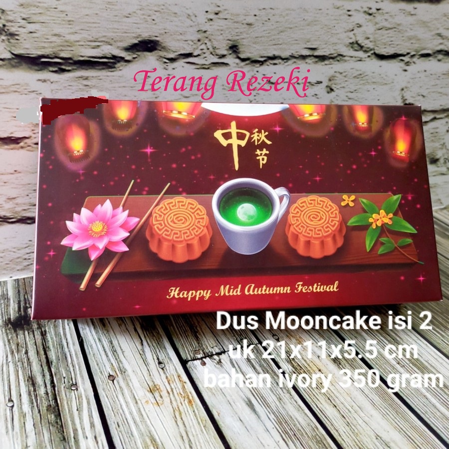 

Kotak Mooncake Box Kardus Kue Bulan Muat 2pcs Mooncake 125gr B1