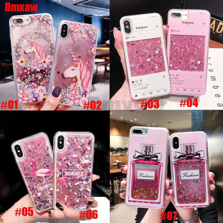 Case Desai   n Botol Parfum Cairan Glitter Flamingo Unicorn