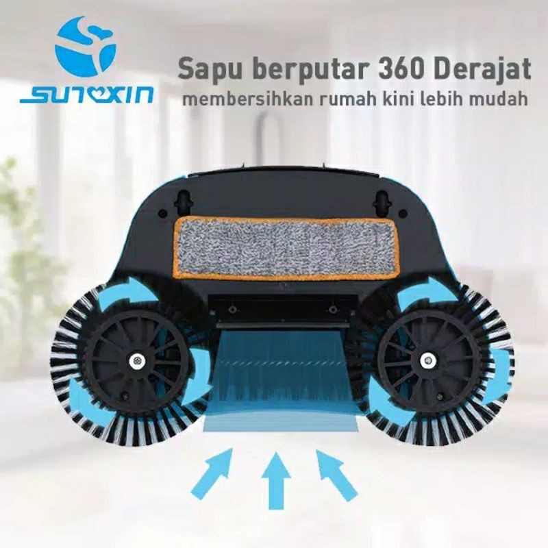 SUNXIN Sapu Otomatis 360 Derajat / Sapu Praktis / Sapu Modern / Sapu Vacuum Cleaner