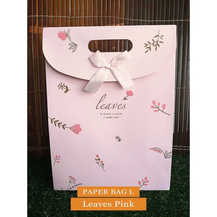 

Paper Bag Motif / Tas Kertas Kado / Tas Ulang tahun - L Leaves
