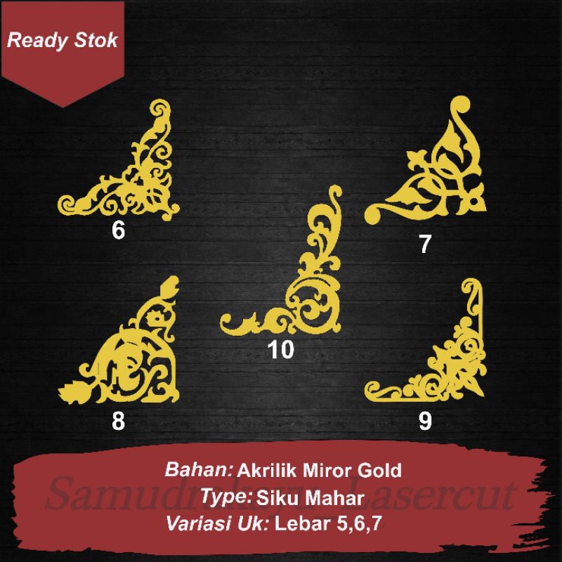 Siku mahar (Akrilik Miror Gold)