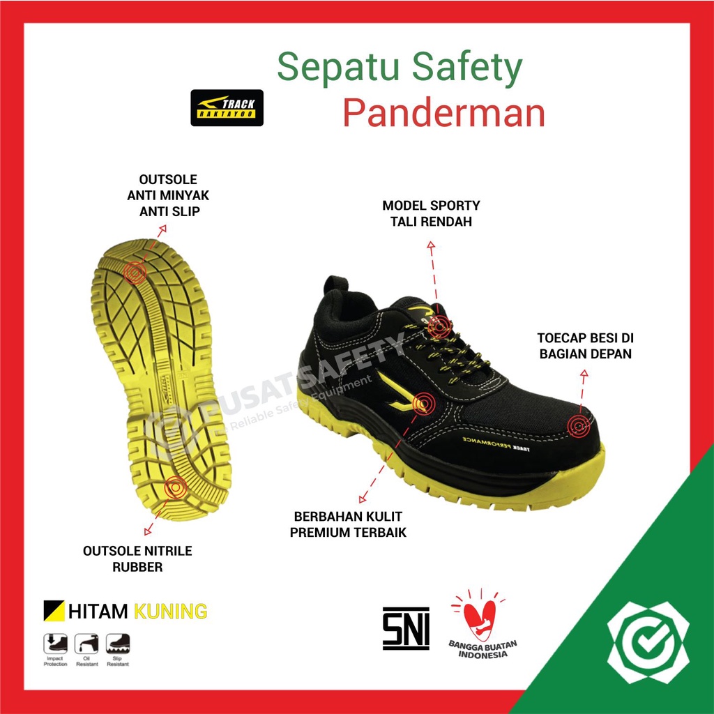 Sepatu Safety Kerja Track Raktayoo Panderman