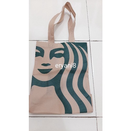 tote bag starbucks, tas belanja kain