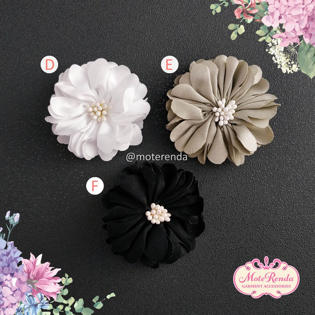 Aplikasi bunga poppy, lebar 5cm kode 7VVS50