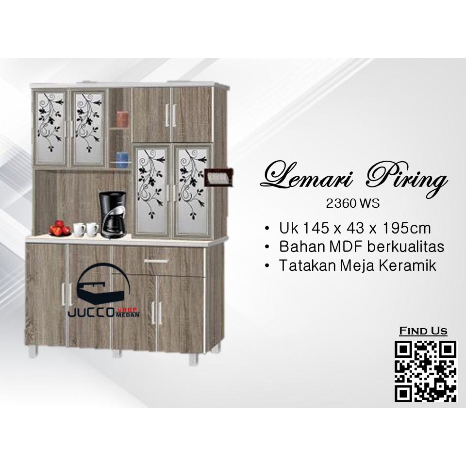 Lemari Sayur Cantik - Rak Piring Import 145x195cm - Lemari Piring 2360 - Medan - Rak  Dapur