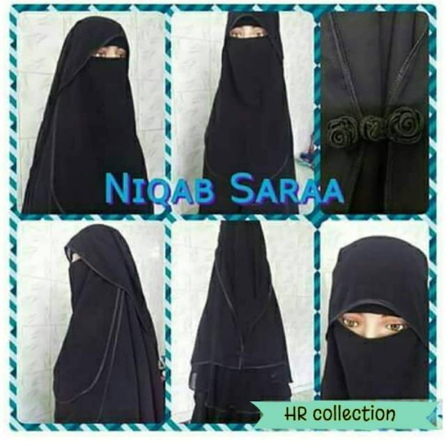 Niqab Sara/niqab long poni/niqab safar/cadar yaman poni