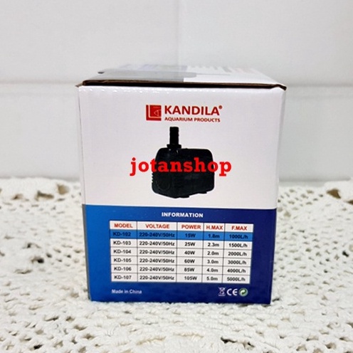 KANDILA KD102 KD 102 FILTER POMPA AIR CELUP KOLAM IKAN AQUARIUM HIDROPONIK