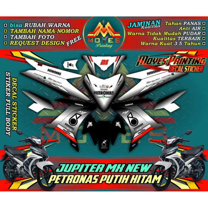 decal mx new silver-stiker mx new silver-stiker motor mx new silver-stiker mx new fullbody