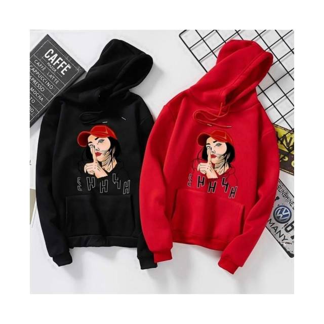 WOMEN SILENT SHH HOODIE WANITA - ATASAN HALUS TEBAL TERLARIS